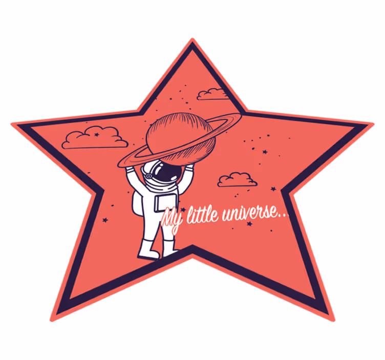 Astronaut Star Explorer kids vinyl carpet - TenStickers