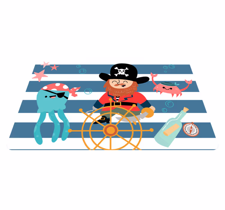 Pirate Adventure kids vinyl carpet - TenStickers