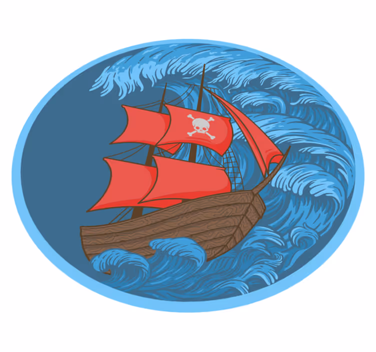 Pirate Playtime game vinyl carpet - TenStickers