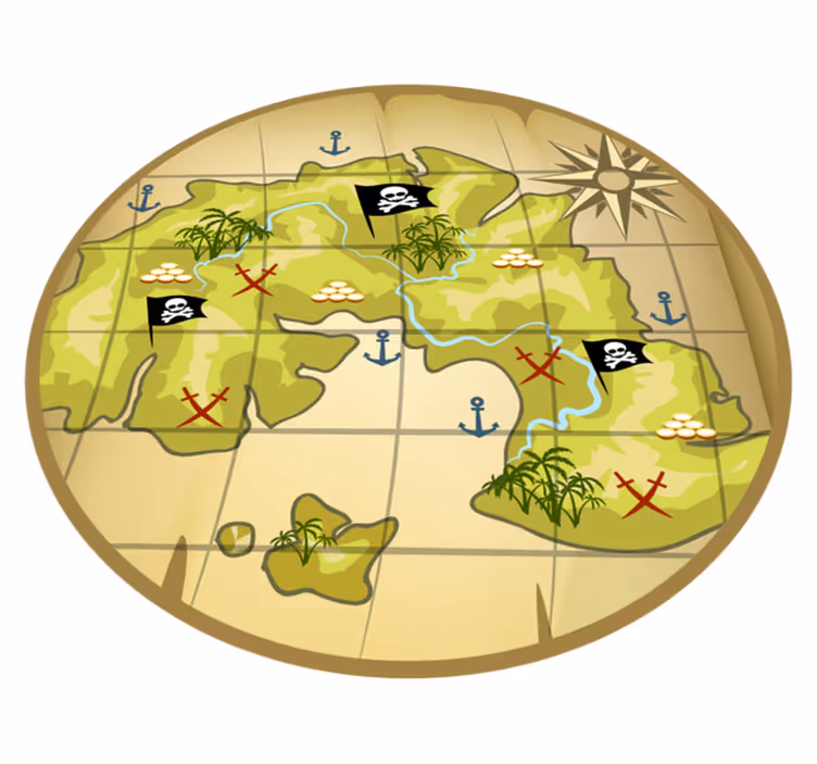 Treasure Hunt Adventure game vinyl carpet - TenStickers