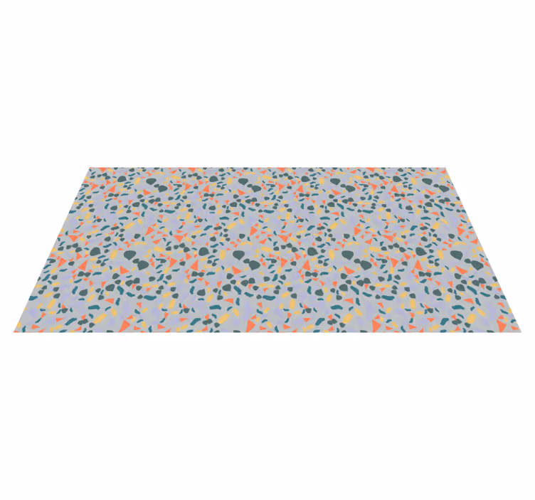 Vibrant abstract forms marble vinyl carpet - TenStickers