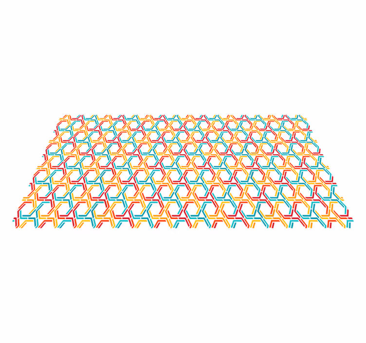 Interlocking Pattern geometric vinyl carpet - TenStickers