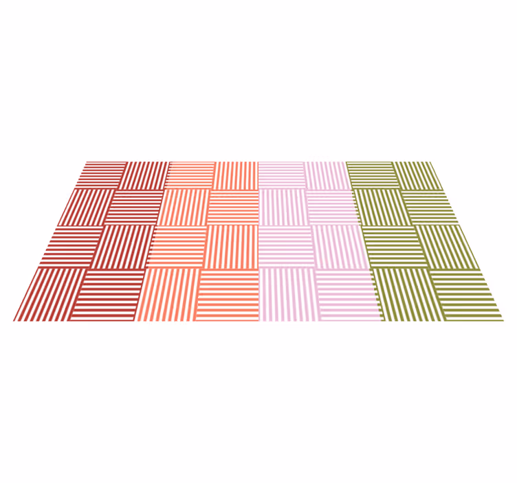 Lined Color Segments striped vinyl carpet - TenStickers