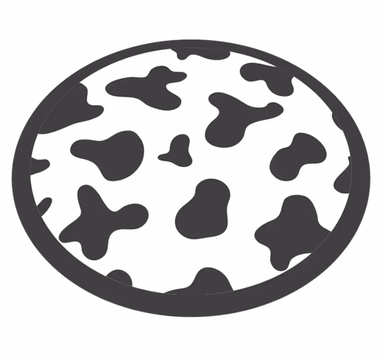 Cowhide Circular Motif animal print vinyl carpet - TenStickers