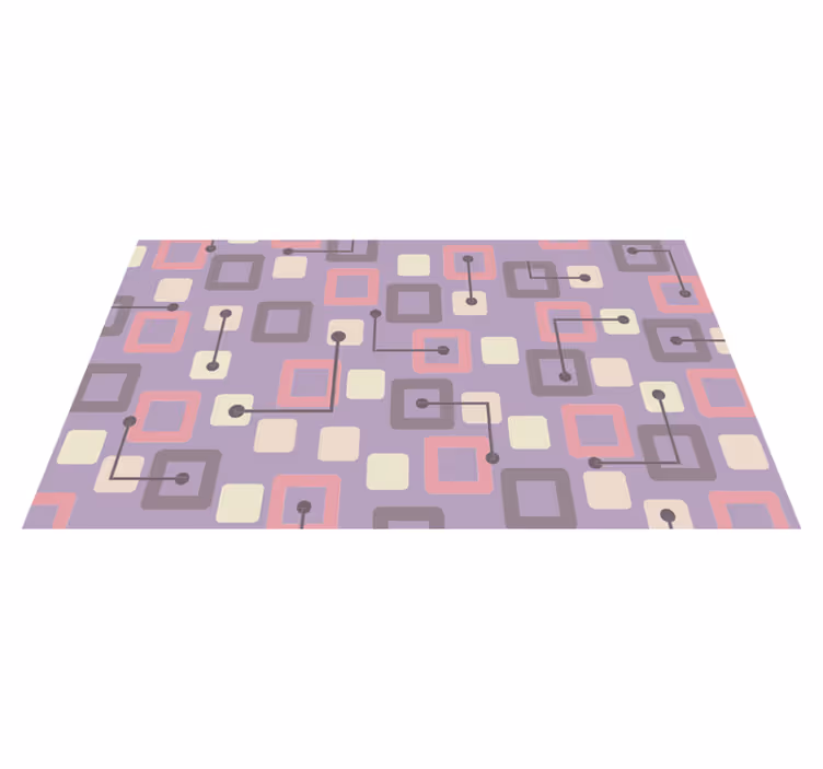 Geometric circuitry geometric vinyl carpet - TenStickers