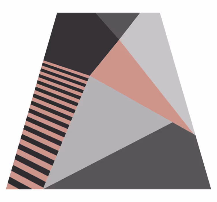 Triangular geometric motif modern vinyl carpet - TenStickers