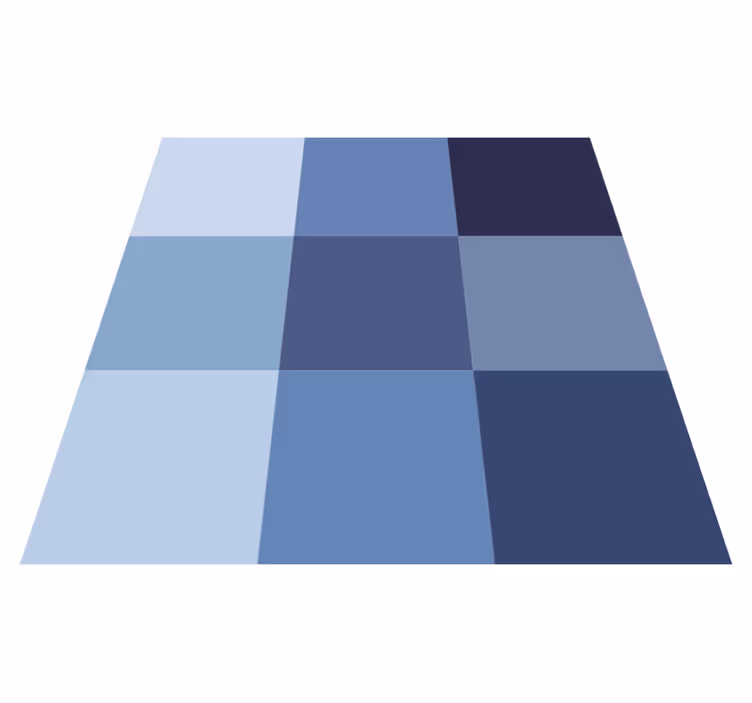 Blue Checkered Pattern geometric vinyl carpet - TenStickers