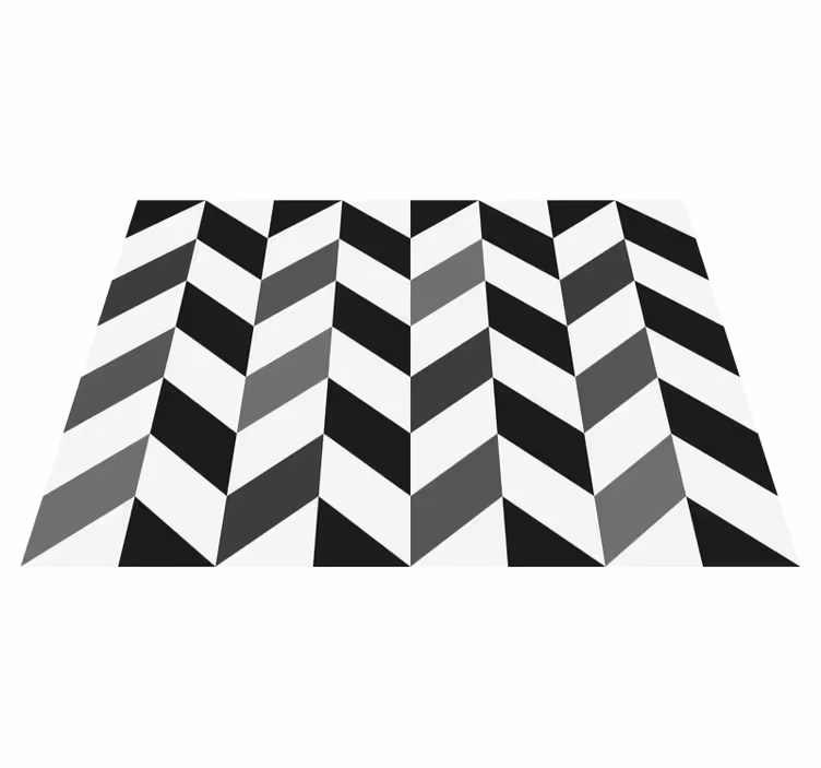 Chevron Contrast geometric vinyl carpet - TenStickers