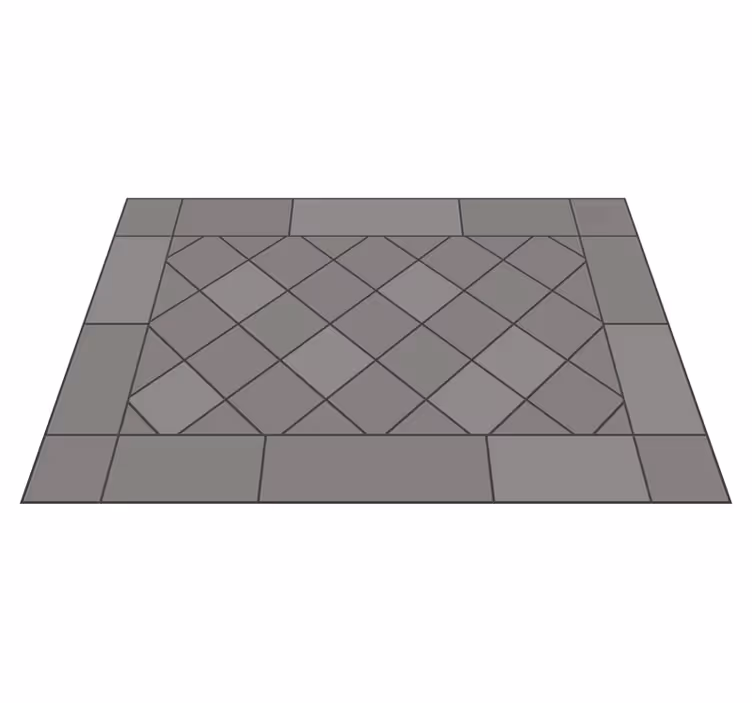 Tiled Geometrics tile vinyl carpet - TenStickers