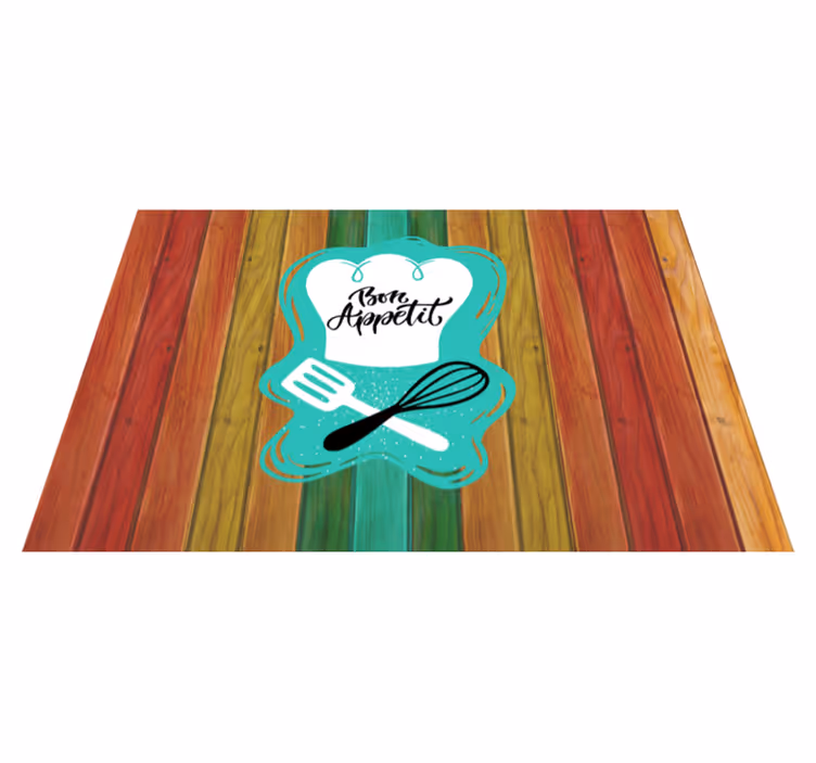 Bon Appetit Emblem custom vinyl carpet - TenStickers