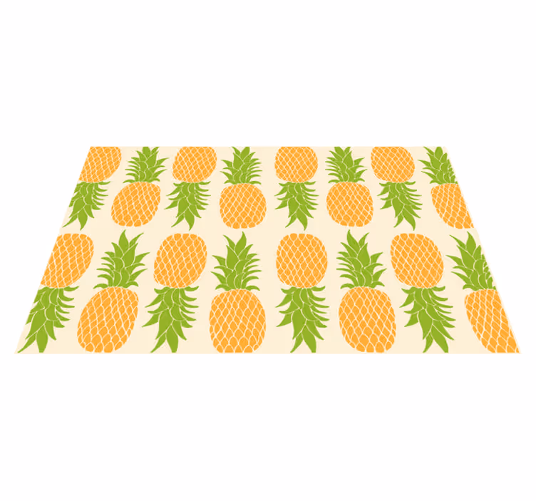 Pineapple Pattern floral vinyl carpet - TenStickers