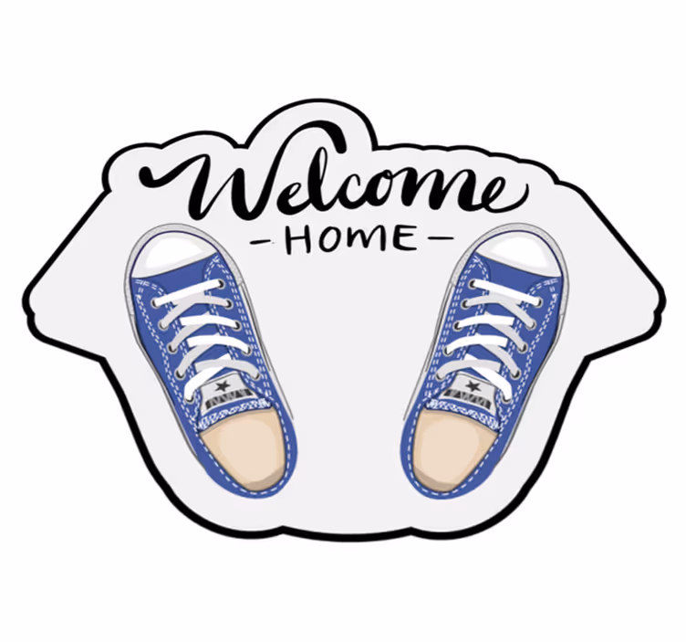Welcome Footwear custom vinyl carpet - TenStickers