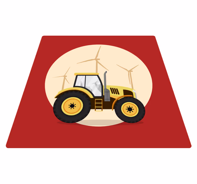 Tractor Play Circle kids vinyl carpet - TenStickers