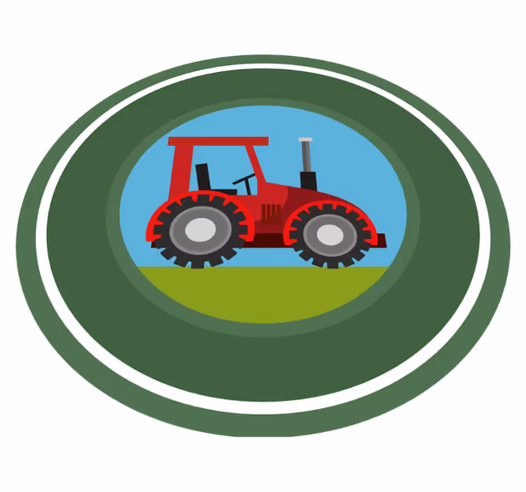 Tractor Playground kids vinyl carpet - TenStickers