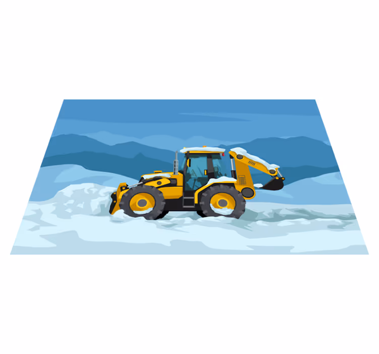 Construction Excavator kids vinyl carpet - TenStickers