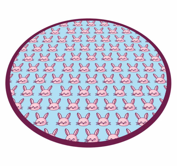 Bunny Playground nursery vinyl carpet - TenStickers