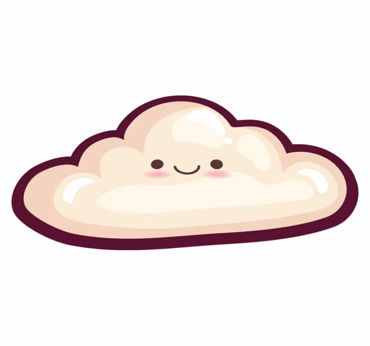 Smiling Cloud kids vinyl carpet - TenStickers