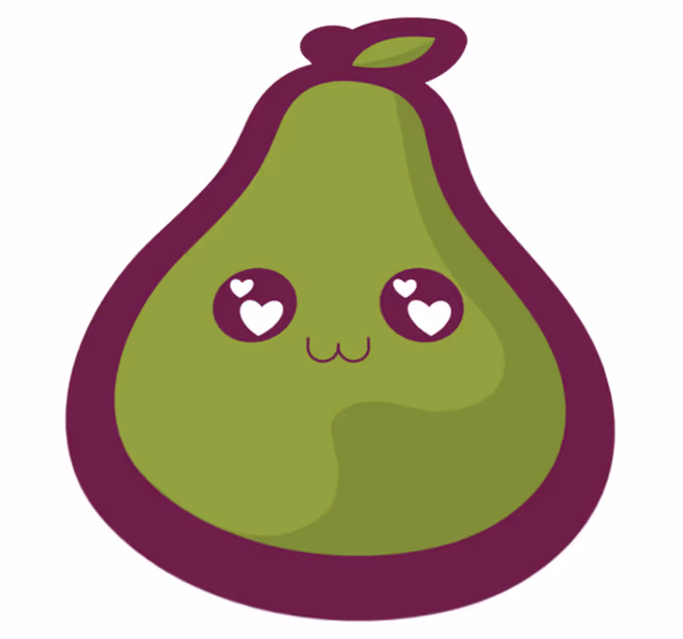 Cute Avocado Design nursery vinyl carpet - TenStickers