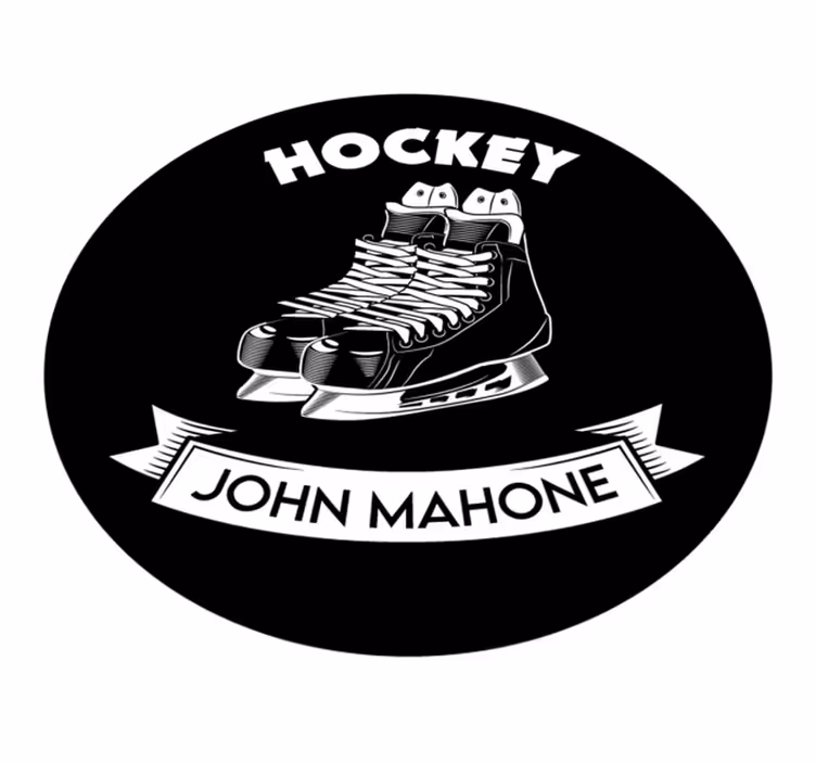 Personalized Hockey Decor custom vinyl carpet - TenStickers
