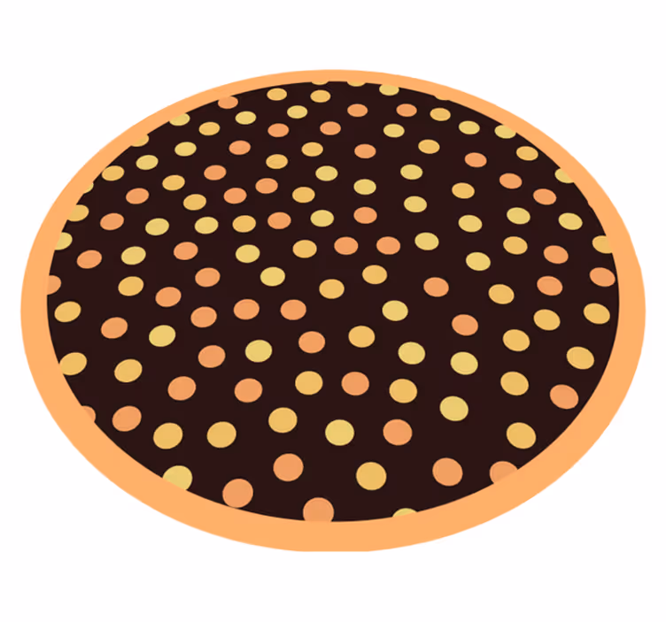 Polka Dotted Circle striped vinyl carpet - TenStickers