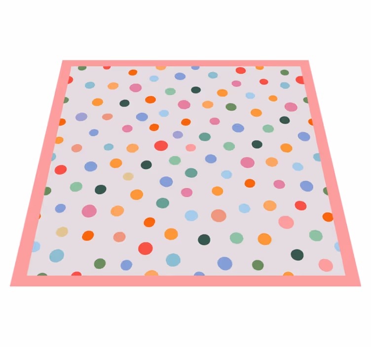 Colorful dot pattern bedroom vinyl carpet - TenStickers