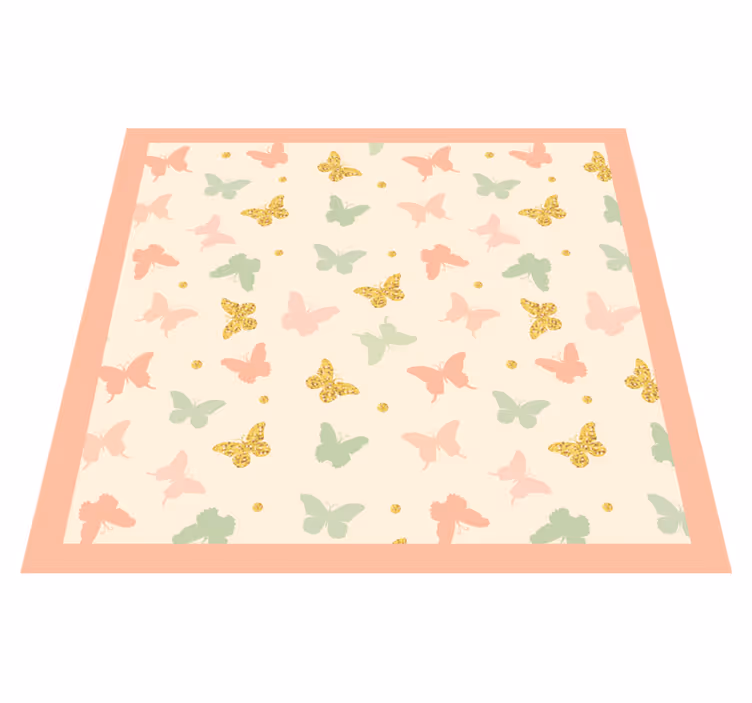 Butterfly Pastels nursery vinyl carpet - TenStickers