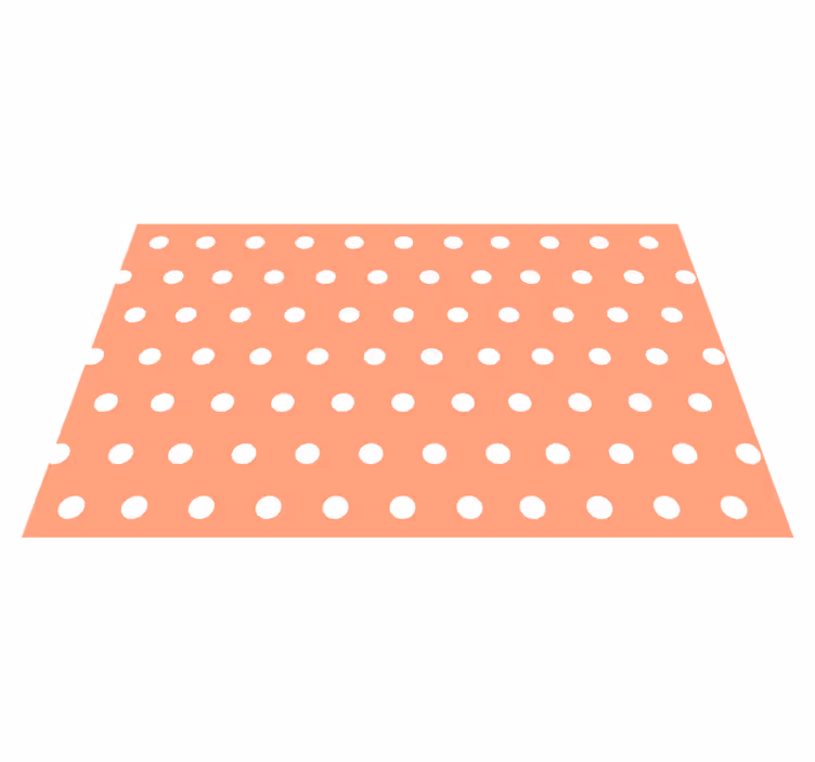Peach polka dots bedroom vinyl carpet - TenStickers