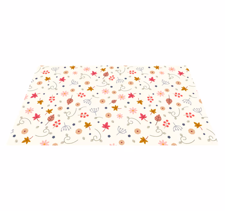 Floral vinyl carpet floral design accent - TenStickers