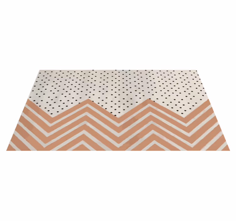 Zigzag dottet pattern geometric vinyl carpet - TenStickers