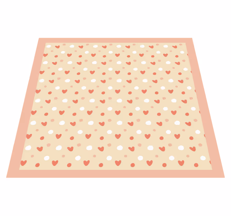 Heart Pattern Decor nursery vinyl carpet - TenStickers
