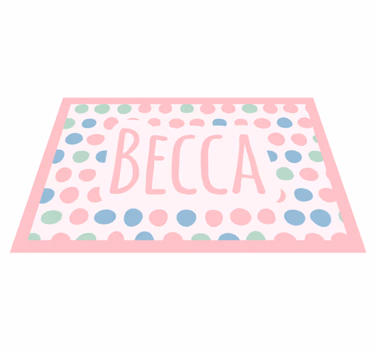 Personalized Polka Dots custom vinyl carpet - TenStickers