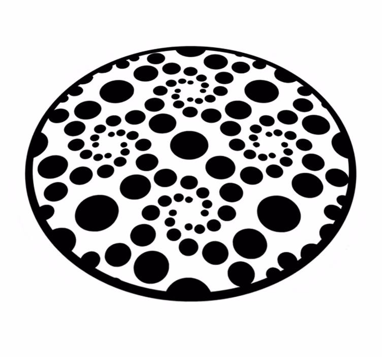 Circular Dotted Pattern geometric vinyl carpet - TenStickers