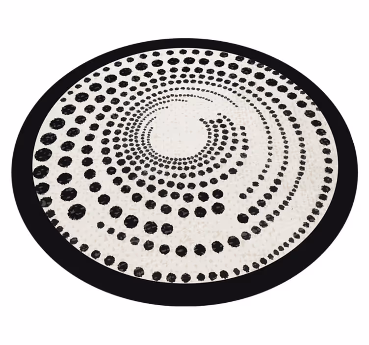 Concentric Circles Detail geometric vinyl carpet - TenStickers