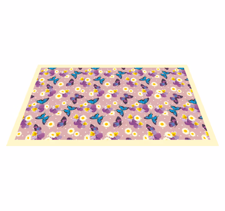 Butterfly Garden Array kids vinyl carpet - TenStickers