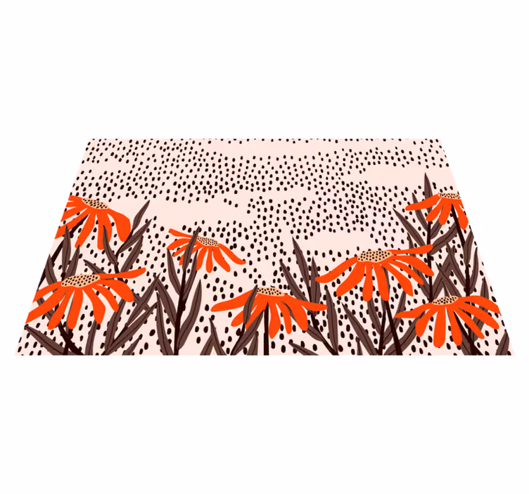 Floral spots serenity bedroom vinyl carpet - TenStickers