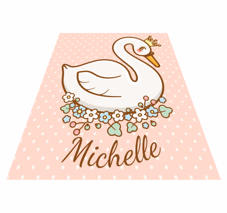 Personalized Swanscape custom vinyl carpet - TenStickers