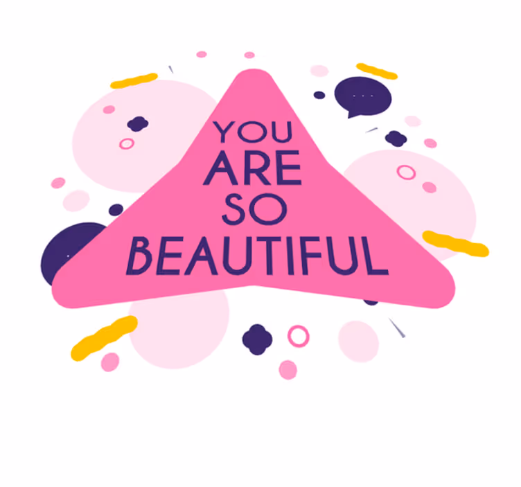 You are so beautiful triangle vinyl rug - TenStickers