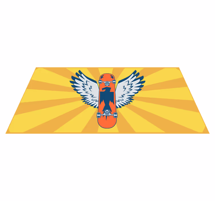 Skateboard Wings Decor kids vinyl carpet - TenStickers