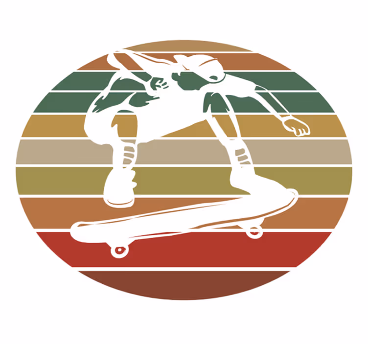 Skater Silhouette teen vinyl carpet - TenStickers