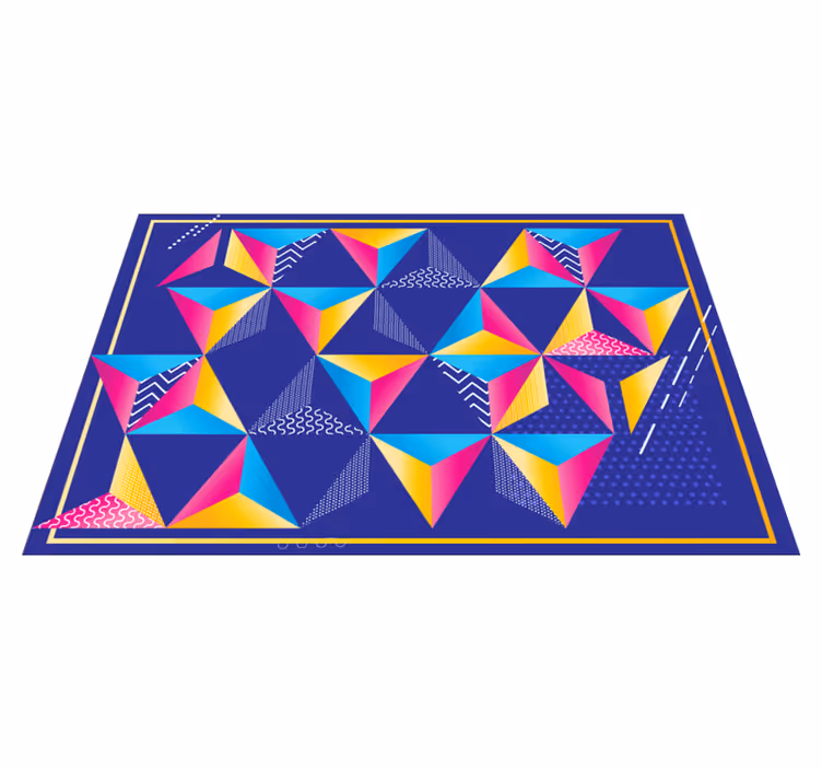 Colorful shapes vibrance geometric vinyl carpet - TenStickers