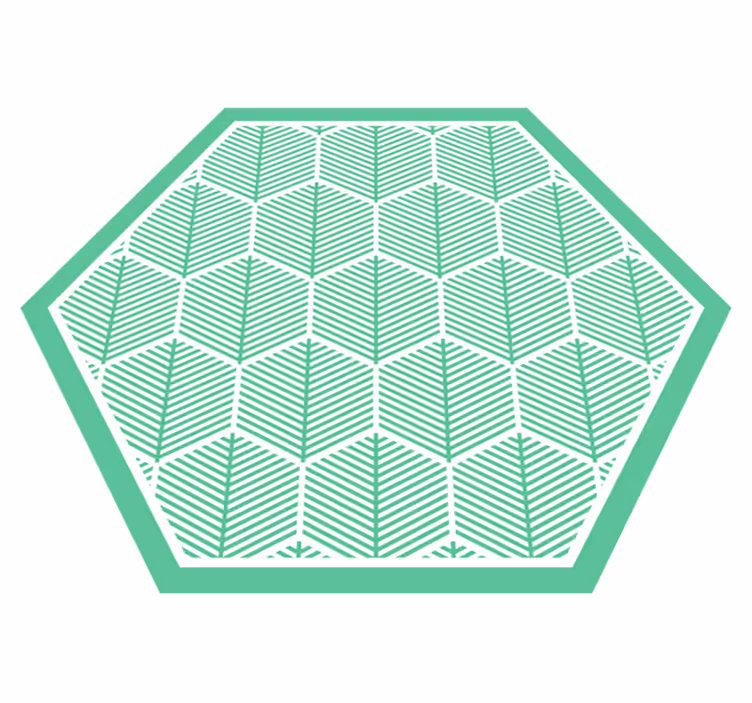 Botanical Geometrics floral vinyl carpet - TenStickers