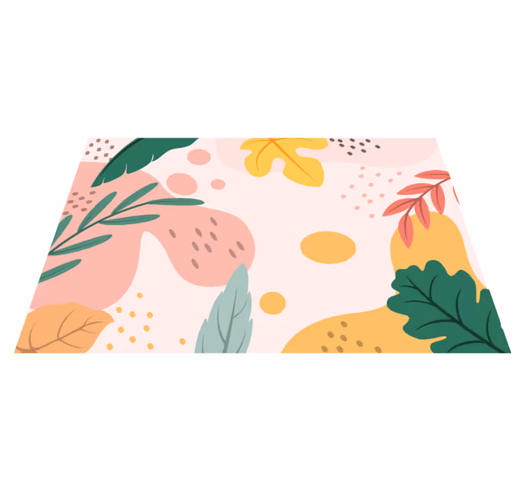 Botanical Abstract floral vinyl carpet - TenStickers