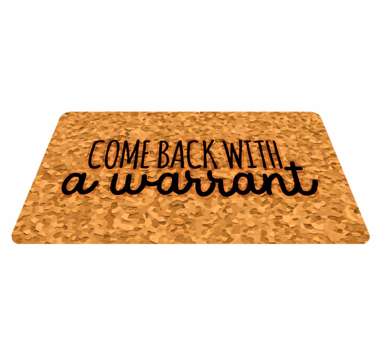Come Back Warrant custom vinyl carpet - TenStickers
