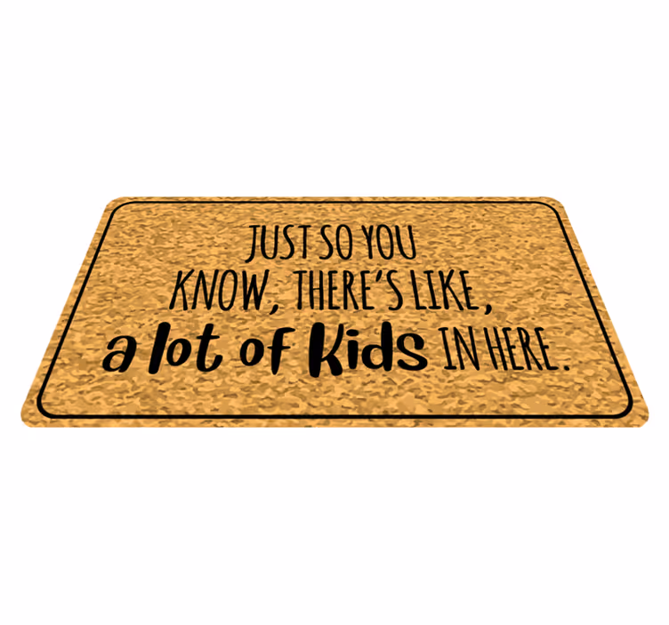 Informative Entry Text custom vinyl carpet - TenStickers