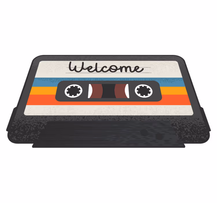 Cassette Welcome Design custom vinyl carpet - TenStickers