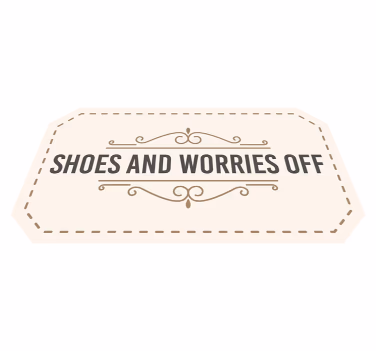 Shoes Worries Off custom vinyl carpet - TenStickers
