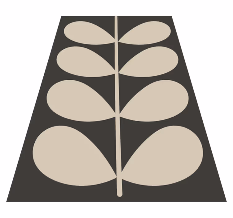 Plant Inspired minimalist vinyl carpet - TenStickers