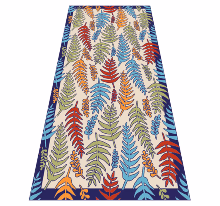 Botanical Stripes floral vinyl carpet - TenStickers
