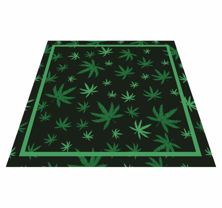 Cannabis Leaf Pattern animal vinyl carpet - TenStickers