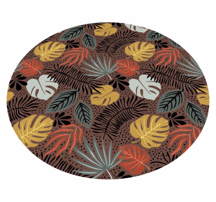 Tropical Leaf Illustration nature vinyl carpet - TenStickers